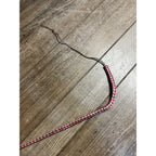 Vintage Equestrian Horse Whip Crop Braided Leather Handle Rope Lash Riding Aid