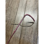 Vintage Equestrian Horse Whip Crop Braided Leather Handle Rope Lash Riding Aid