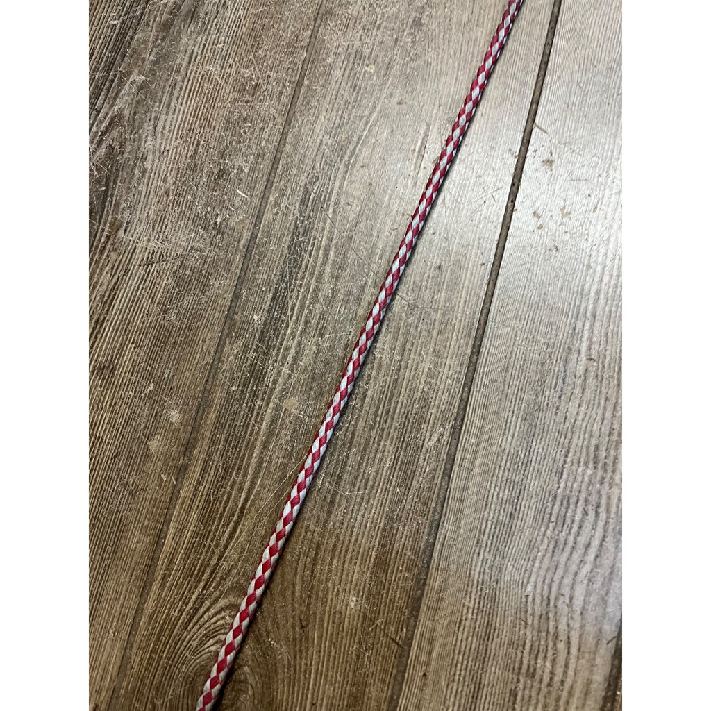 Vintage Equestrian Horse Whip Crop Braided Leather Handle Rope Lash Riding Aid