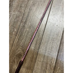Vintage Equestrian Horse Whip Crop Braided Leather Handle Rope Lash Riding Aid