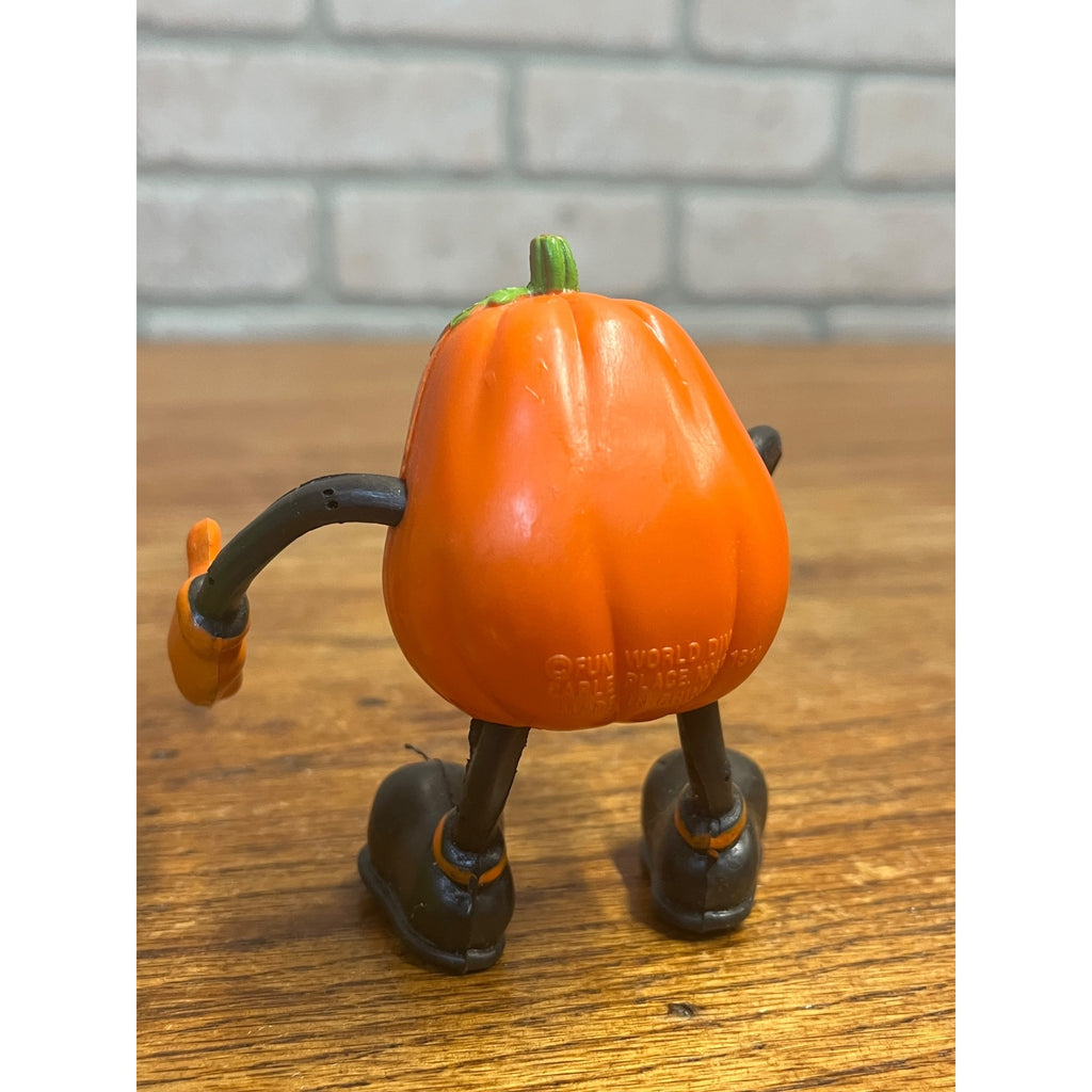 Vintage Halloween Fun World Pumpkin Toy Figure Bendable Pop-Up Squeak Toy Lot ++