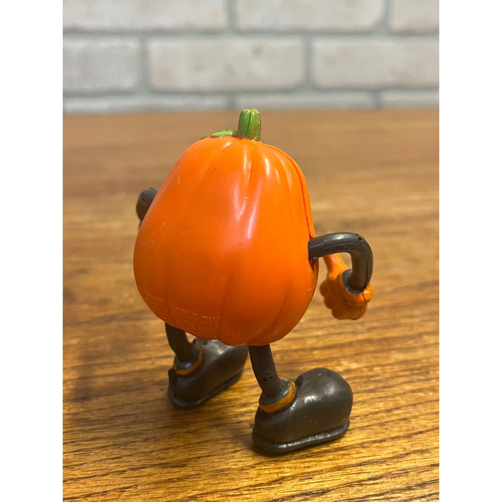 Vintage Halloween Fun World Pumpkin Toy Figure Bendable Pop-Up Squeak Toy Lot ++