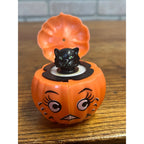 Vintage Halloween Fun World Pumpkin Toy Figure Bendable Pop-Up Squeak Toy Lot ++