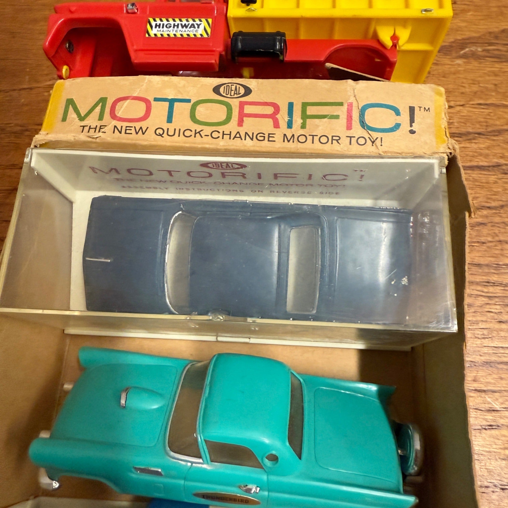 Vintage 1960s Ideal Motoric Cars GMC Truck Ford Truck Mercury Thunderbird W/ Box