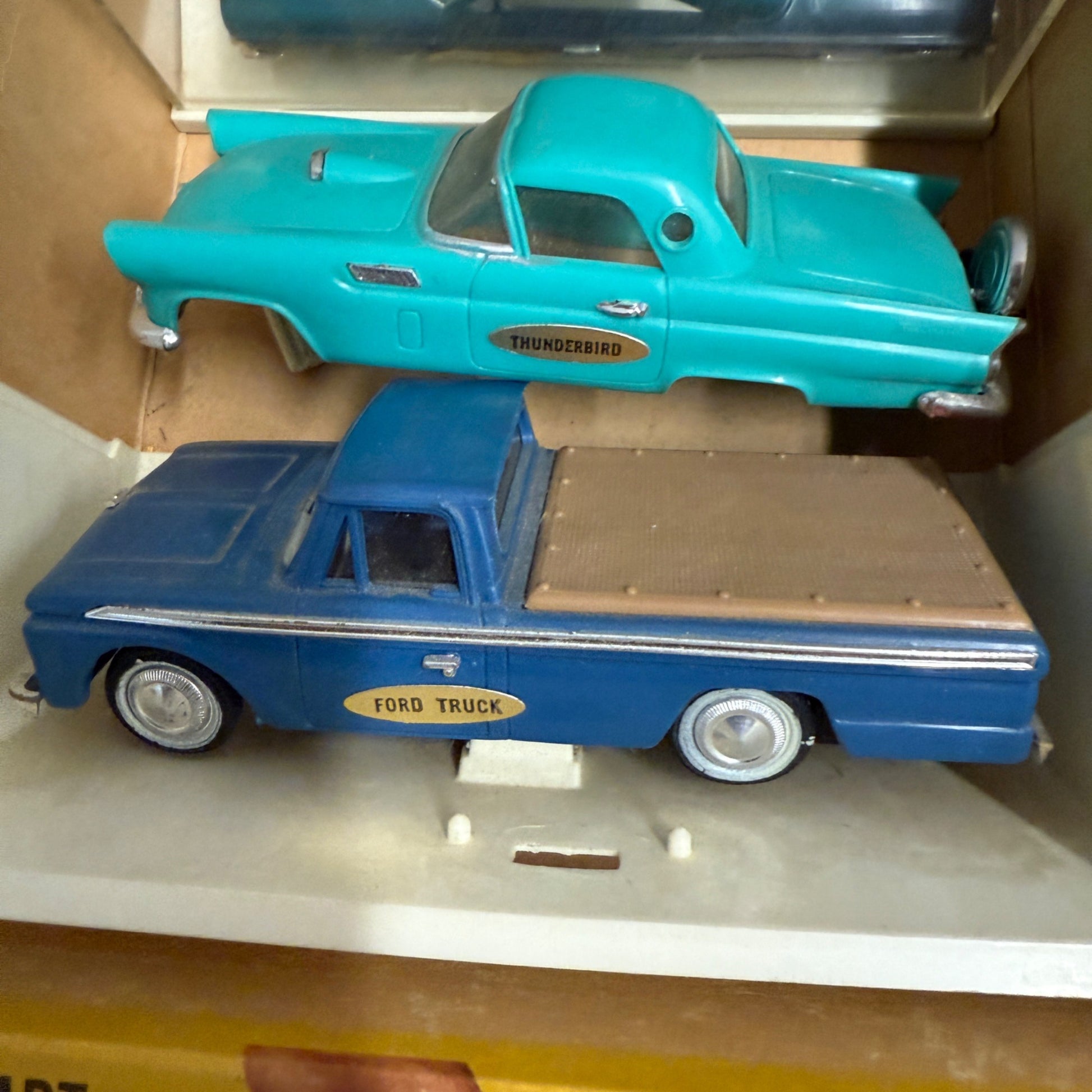 Vintage 1960s Ideal Motoric Cars GMC Truck Ford Truck Mercury Thunderbird W/ Box