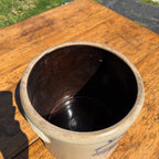 Antique 2 Gallon Stoneware Crock Cobalt Target Decoration Salt Glaze Primitive