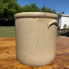 Antique 2 Gallon Stoneware Crock Cobalt Target Decoration Salt Glaze Primitive