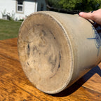 Antique 2 Gallon Stoneware Crock Cobalt Target Decoration Salt Glaze Primitive