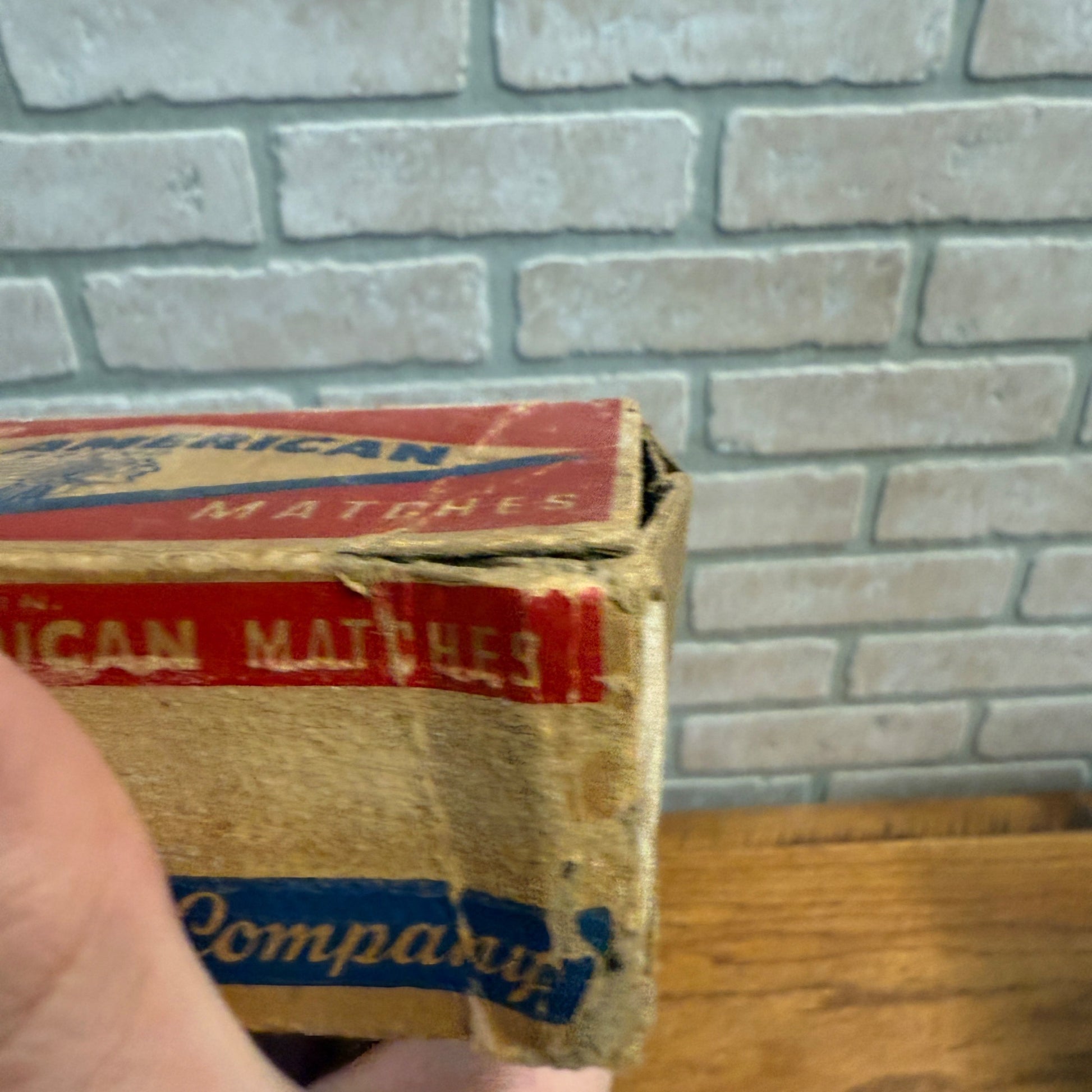 Vintage True American Matches Advertising Match Box w/ Matches Grocery Decor