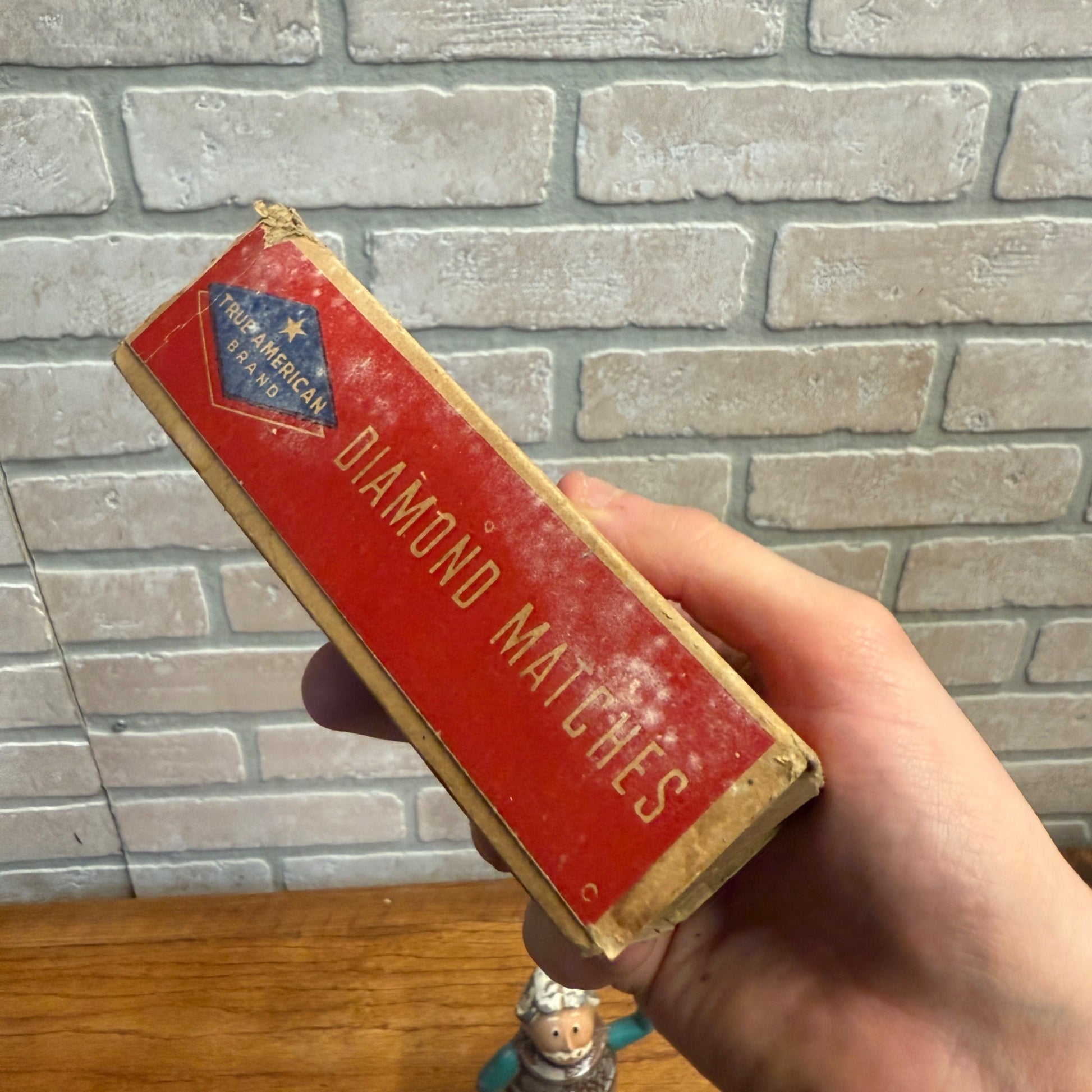 Vintage True American Matches Advertising Match Box w/ Matches Grocery Decor