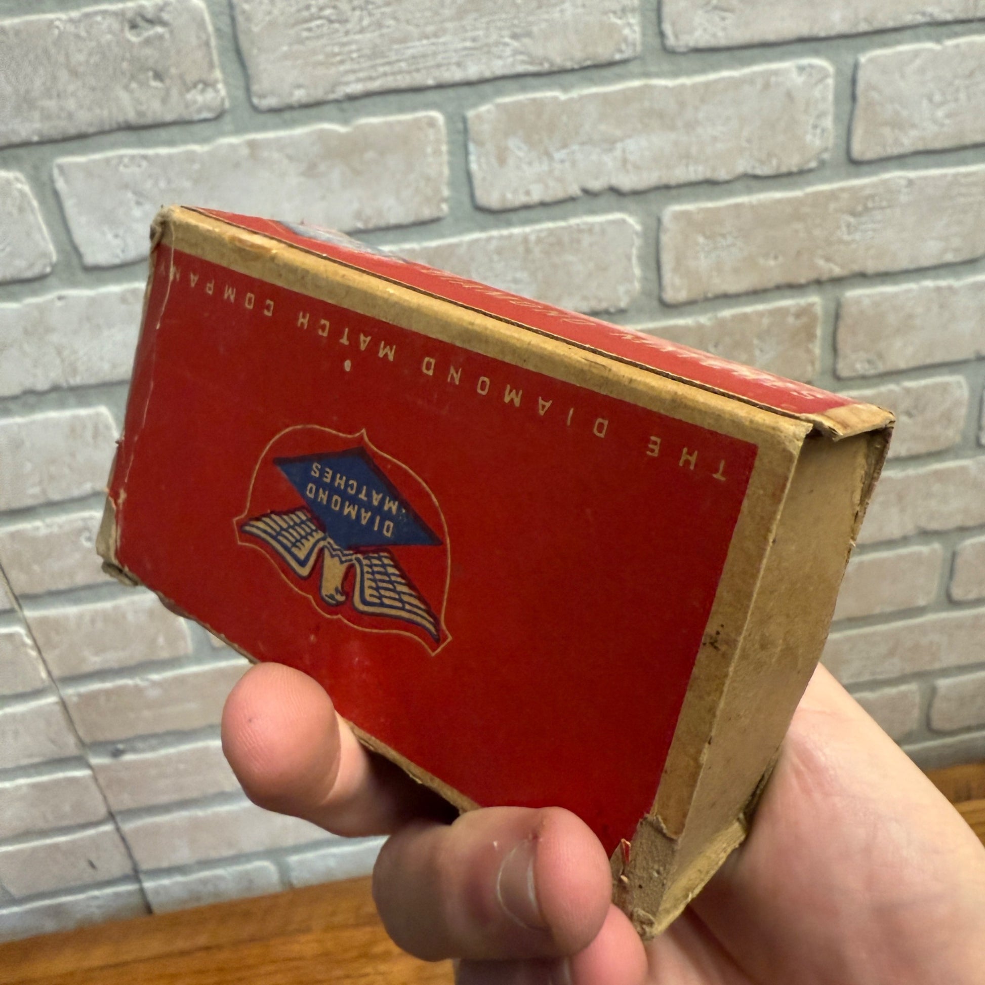 Vintage True American Matches Advertising Match Box w/ Matches Grocery Decor