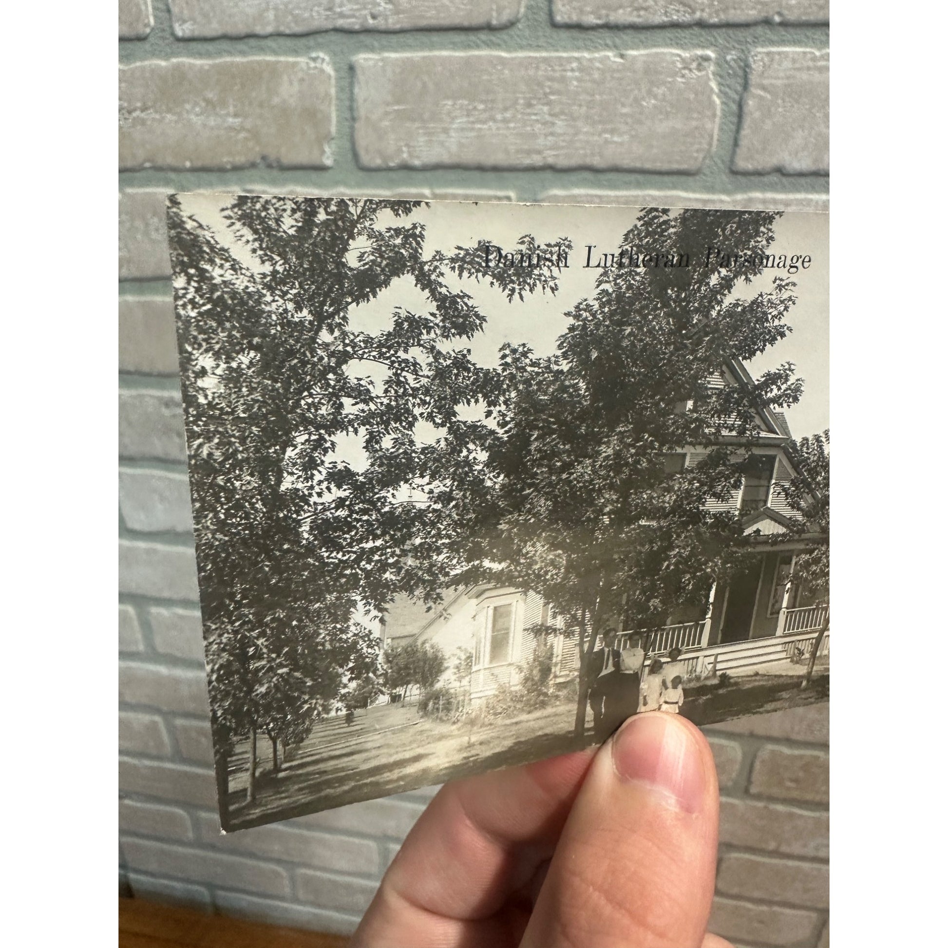 Coulter Iowa IA RPPC Postcard Danish Lutheran Parsonage Early 1900s Vintage