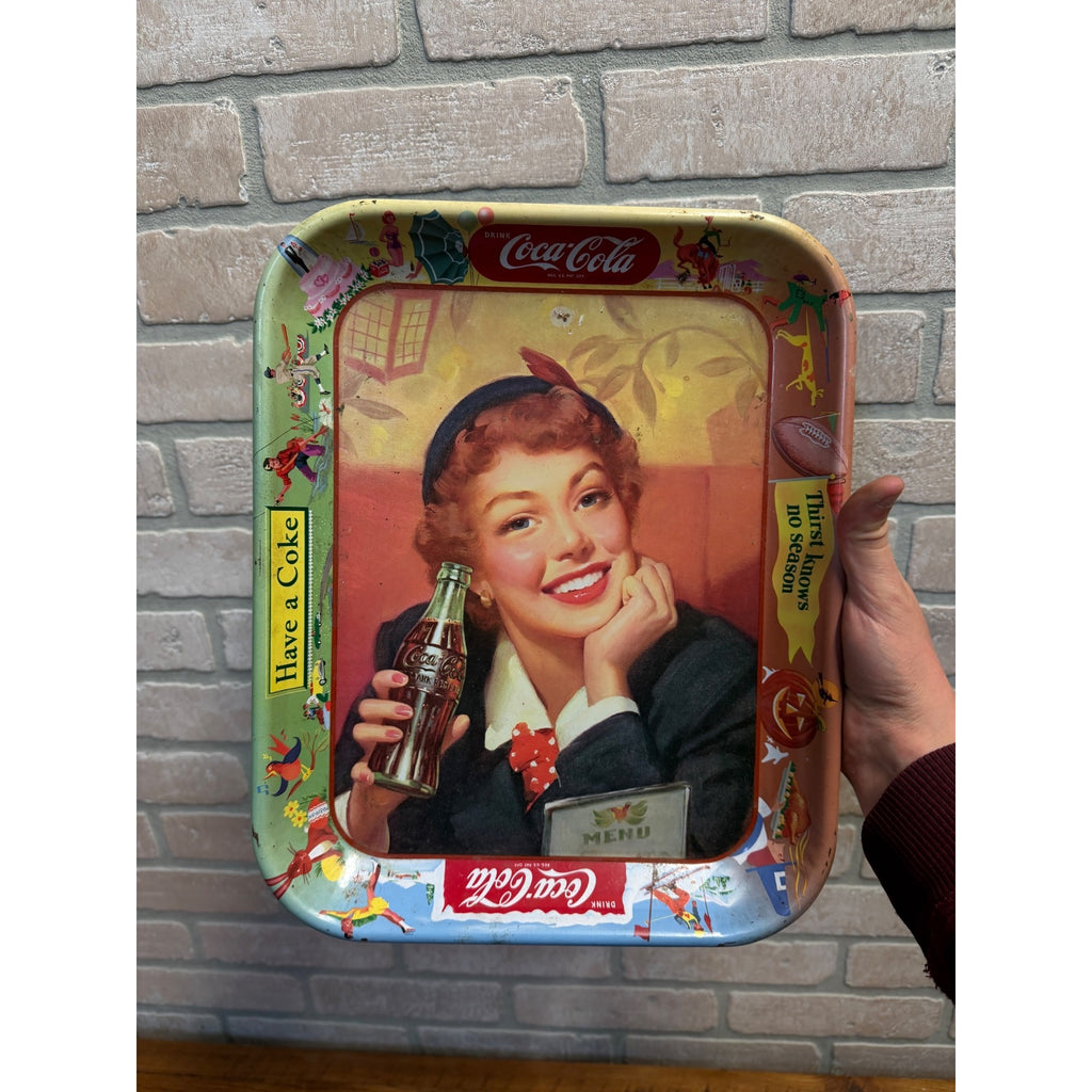 Coca-Cola Soda Advertising Serving Tray Multicolor "Have a Coke" "Your Season"