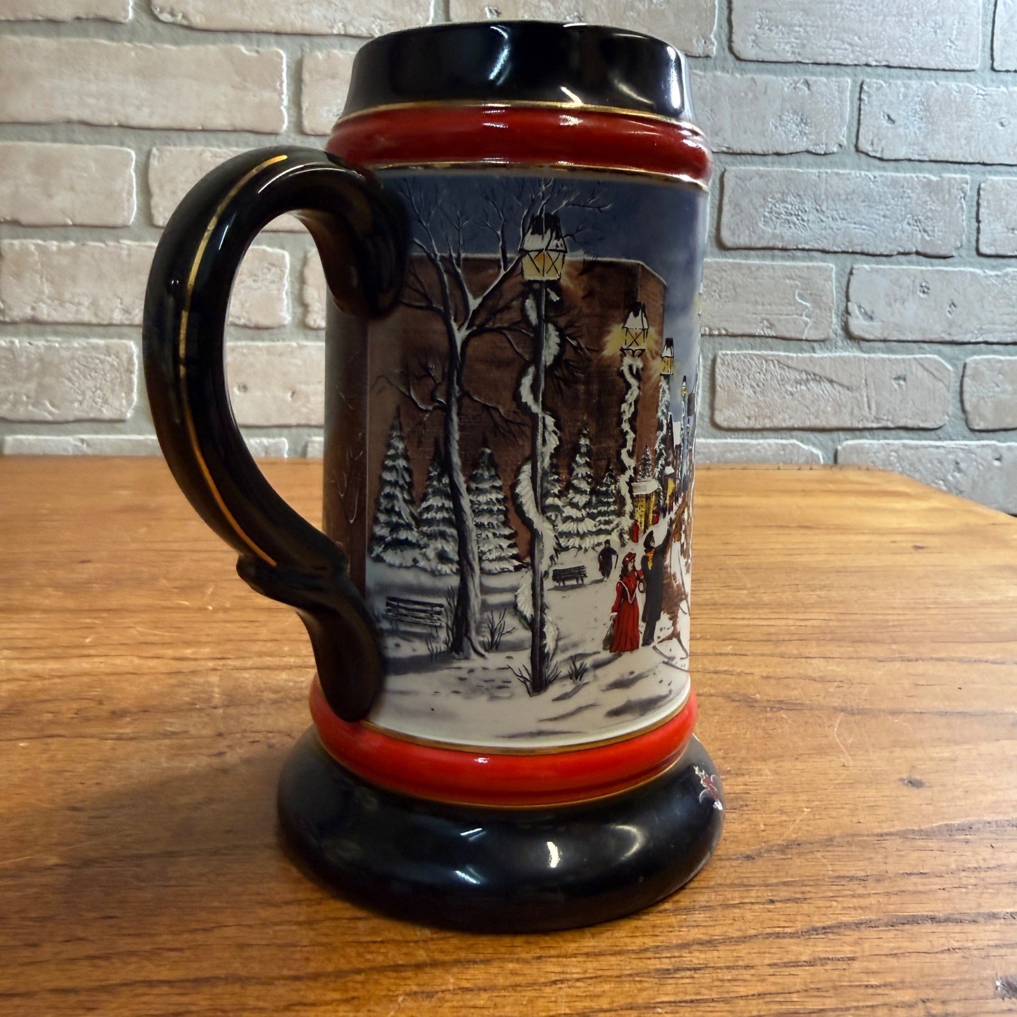 Vintage 1992 Budweiser Clydesdale Horses Beer Stein Mug Ceramic Ceramarte