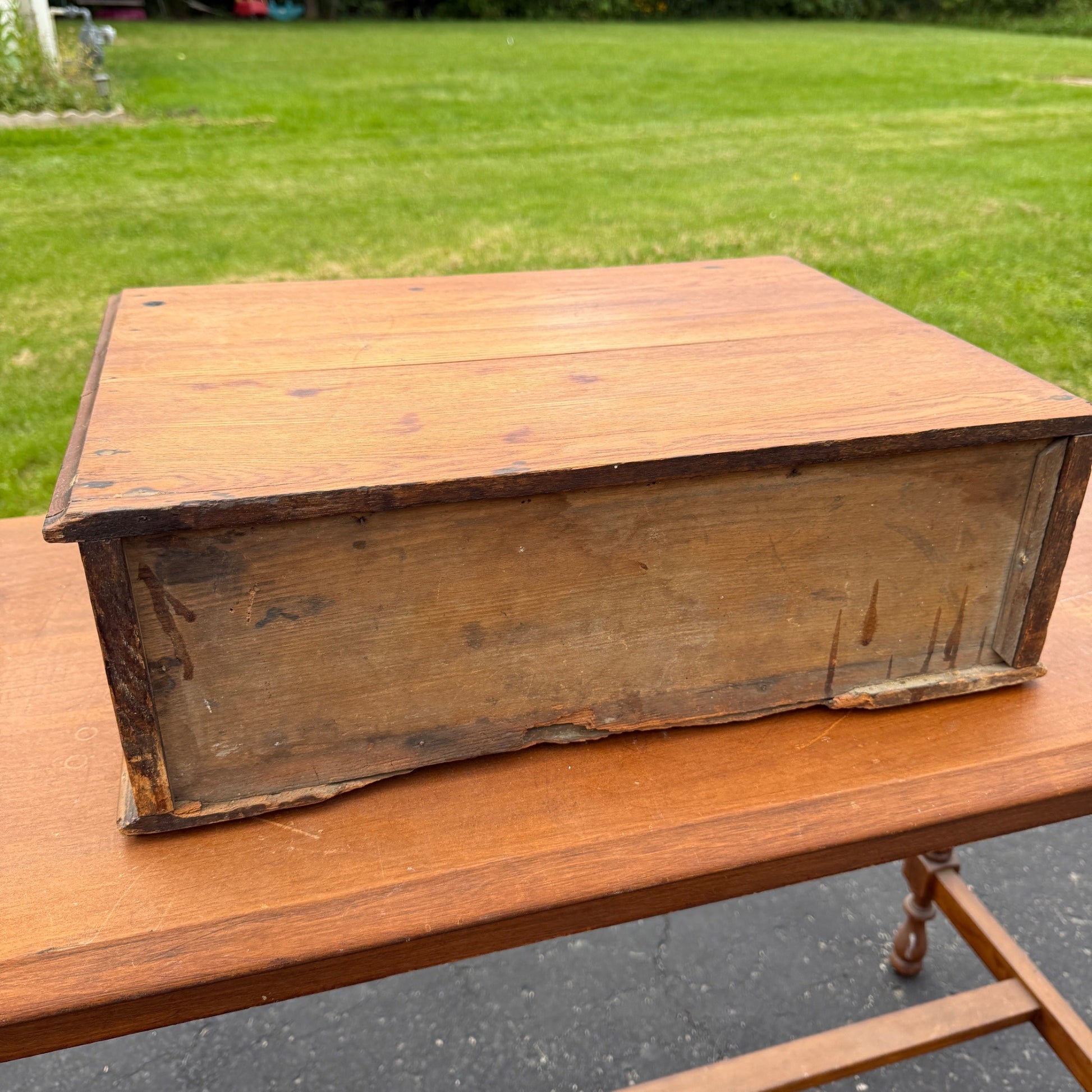 Vintage J&P Coats Advertising General Store Display Cabinet Case Two-Drawer