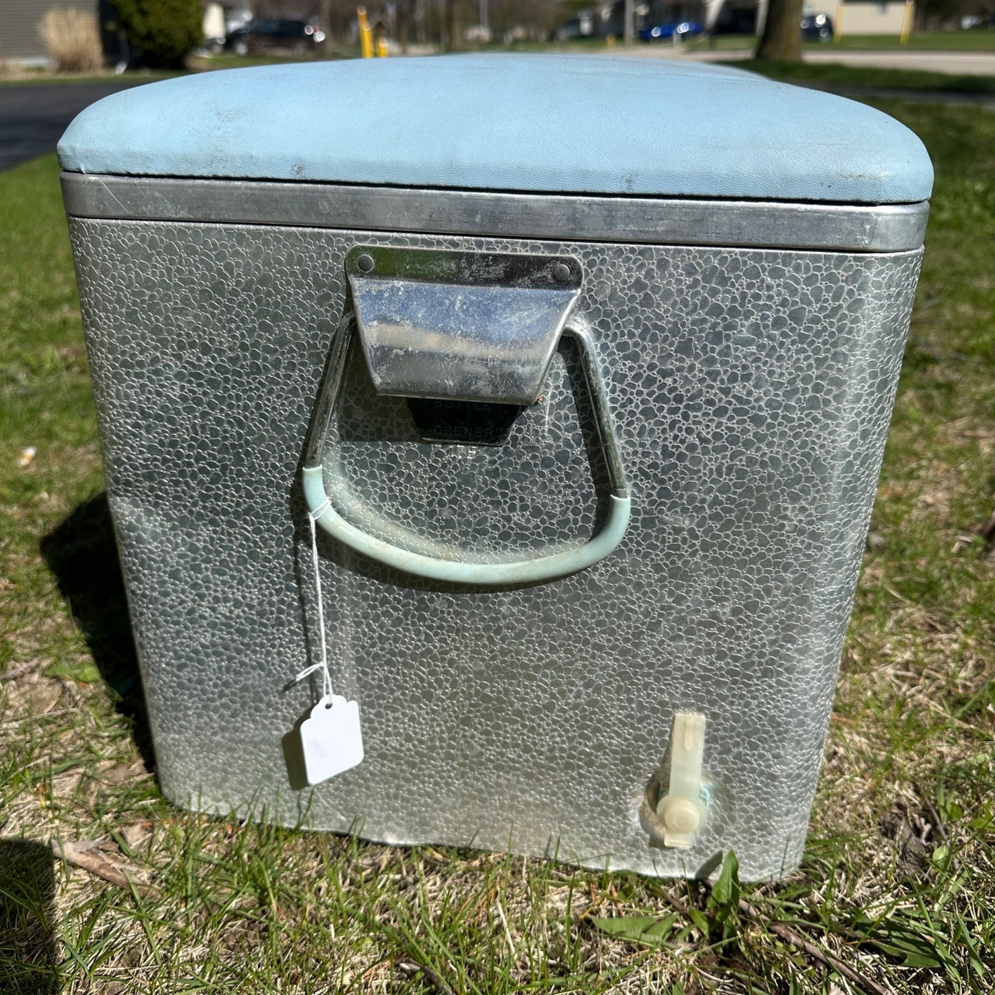 Vintage Pepsi Cola Aluminum Padded Cooler Chest Baby Blue Advertising Soda