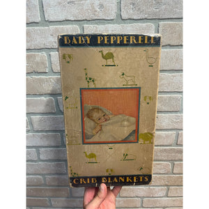 Vintage Baby Pepperell Crib Blanket in Original Box Package