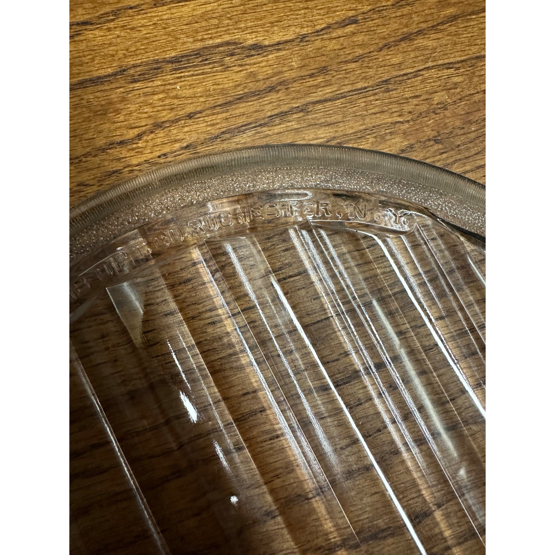 Antique 1920s Baush & Lomb Opt. Company Automobile Auto Car Lens 9" Diameter Ribbed