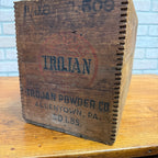 Vintage Dovetailed Wood Crate Trojan Powder Co. Allentown, PA 50 Pounds High Explosives Dangerous Labeling