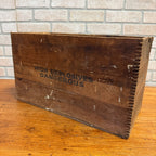 Vintage Dovetailed Wood Crate Trojan Powder Co. Allentown, PA 50 Pounds High Explosives Dangerous Labeling