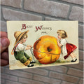 Vintage Ellen Clapsaddle Thanksgiving Postcard Int'l Art Children  Pumpkin