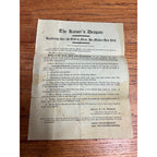 Original Last Will And Testament Of The Kaiser WW1 Propaganda Pamphlet