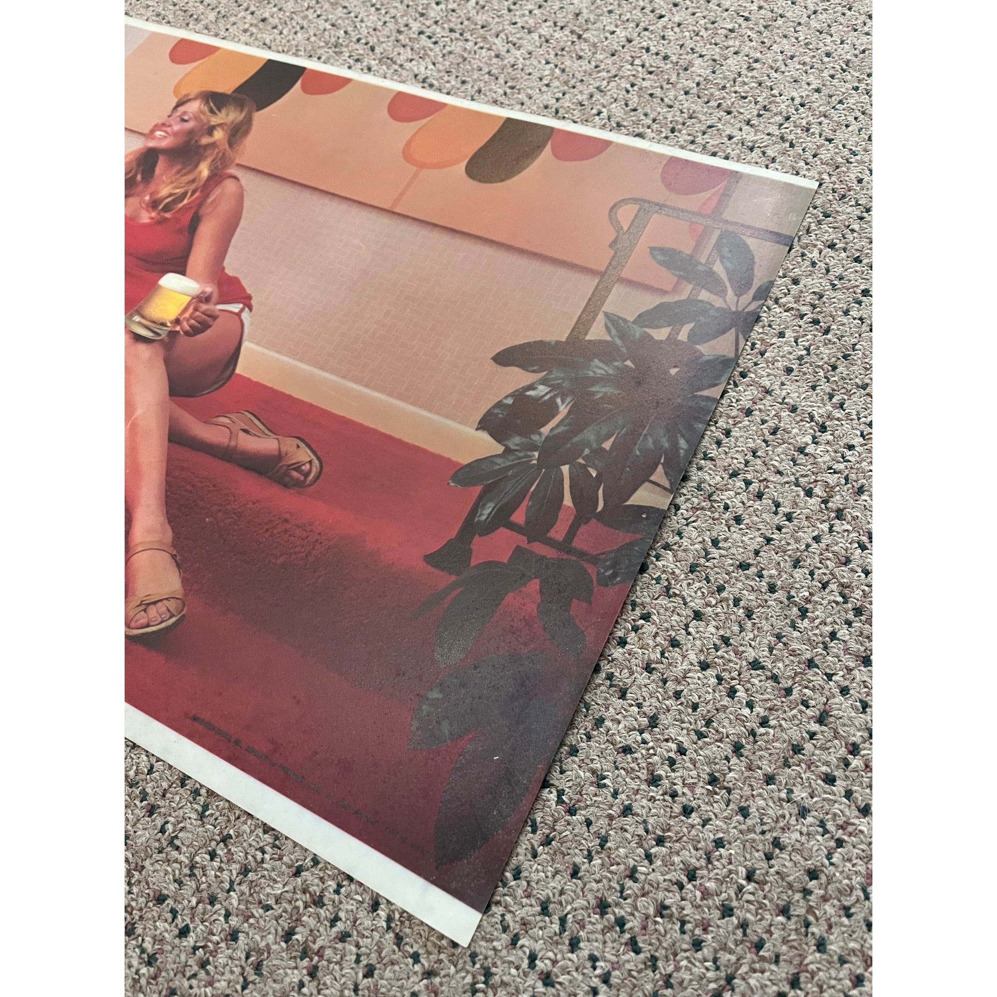 RARE Vintage Budweiser Beer Lighted Bar Sign Plastic Insert Face Sheet 24"