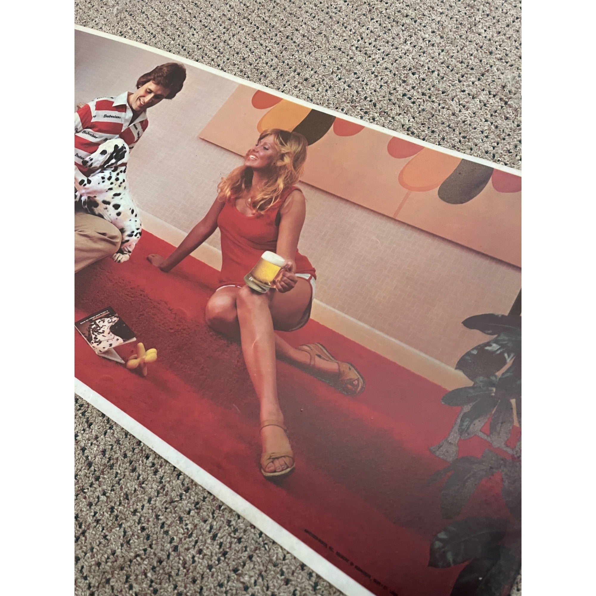 RARE Vintage Budweiser Beer Lighted Bar Sign Plastic Insert Face Sheet 24"