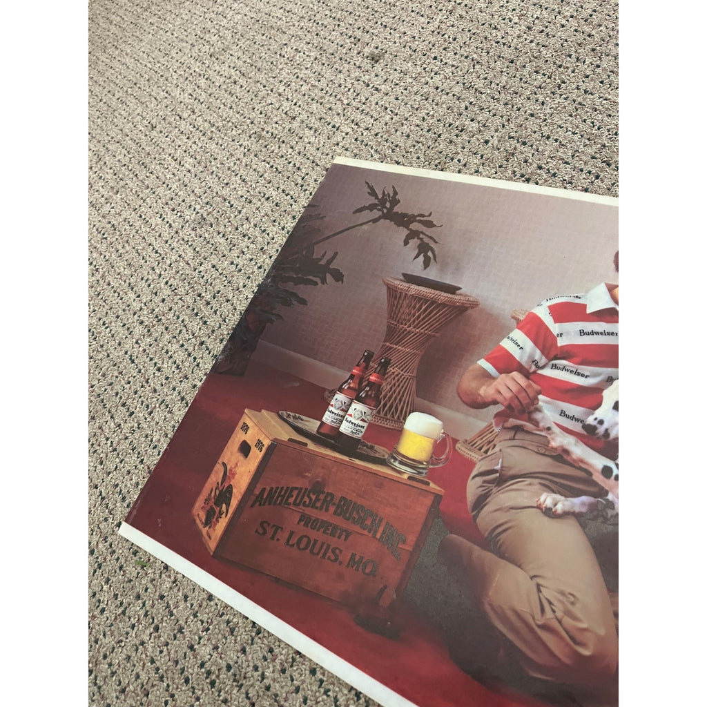 RARE Vintage Budweiser Beer Lighted Bar Sign Plastic Insert Face Sheet 24"