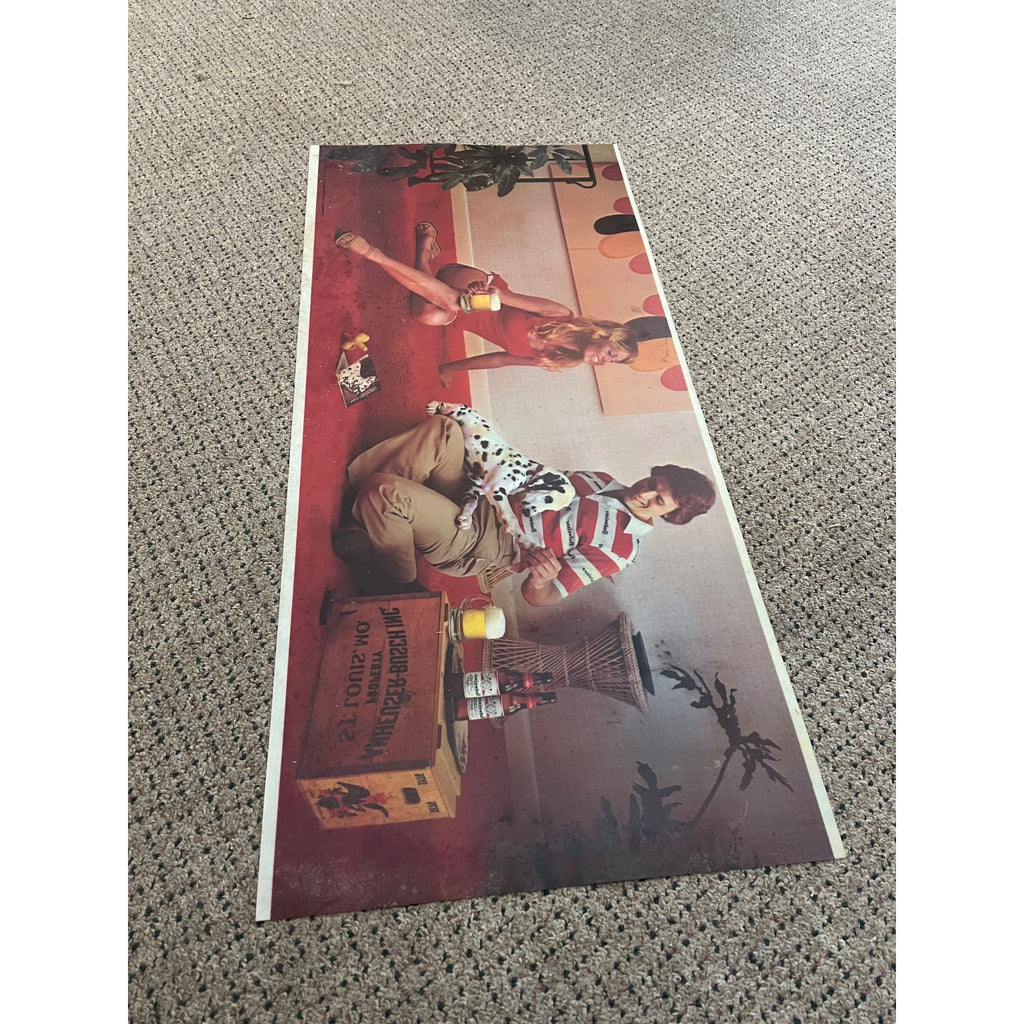 RARE Vintage Budweiser Beer Lighted Bar Sign Plastic Insert Face Sheet 24"