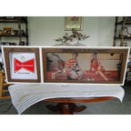 RARE Vintage Budweiser Beer Lighted Bar Sign Plastic Insert Face Sheet 24"