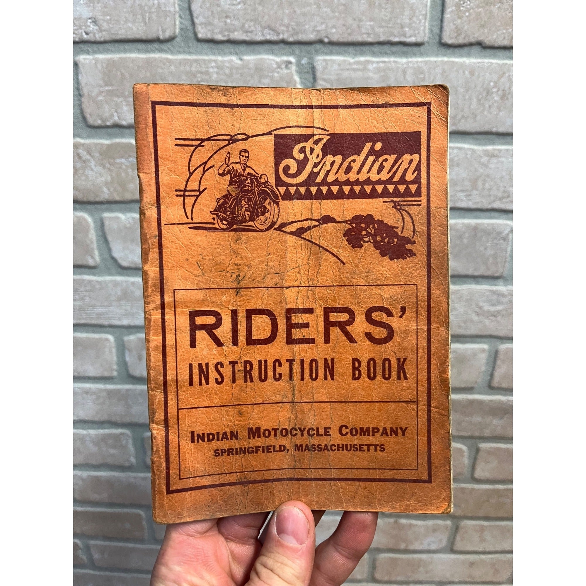 Authentic Original Vintage 1947 Indian Riders Motorcycle Instruction Book