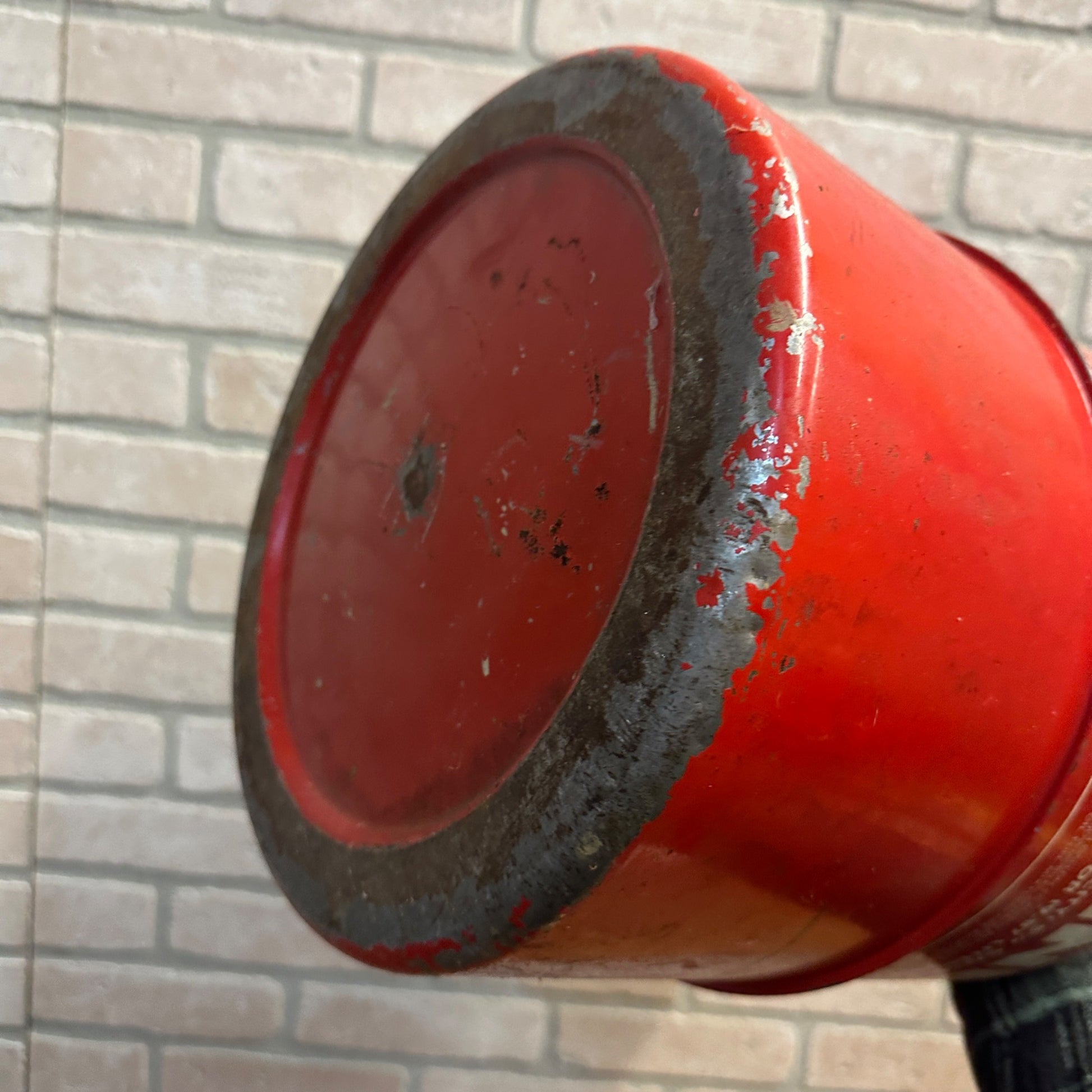 Vintage Chilton Vented Metal Red 5 1/4 Gallon Fuel/Gas Can With Spout