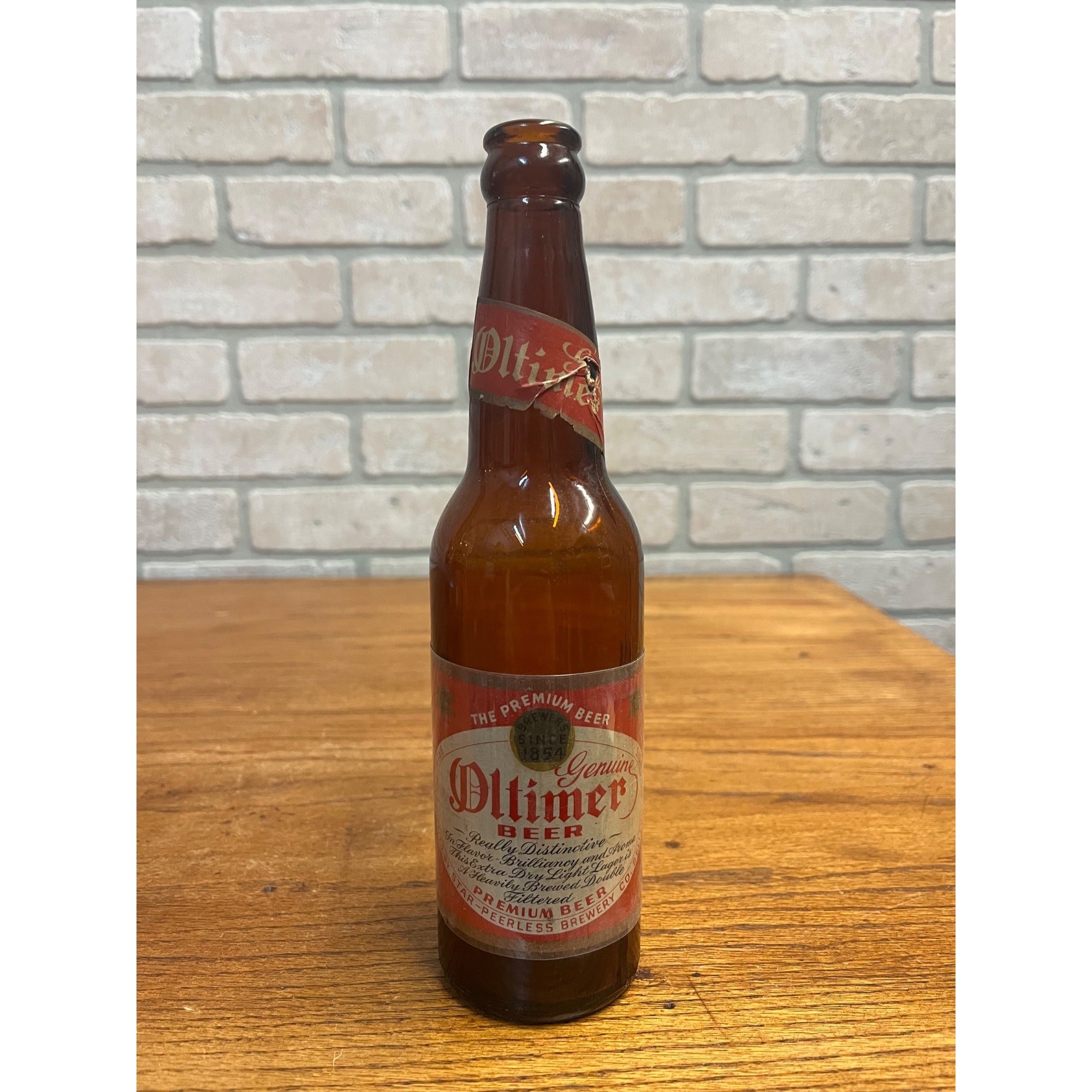 Vintage Oltimer Beer Star-Peerless Brewery Belleville IL IRTP Label Bottle 12oz