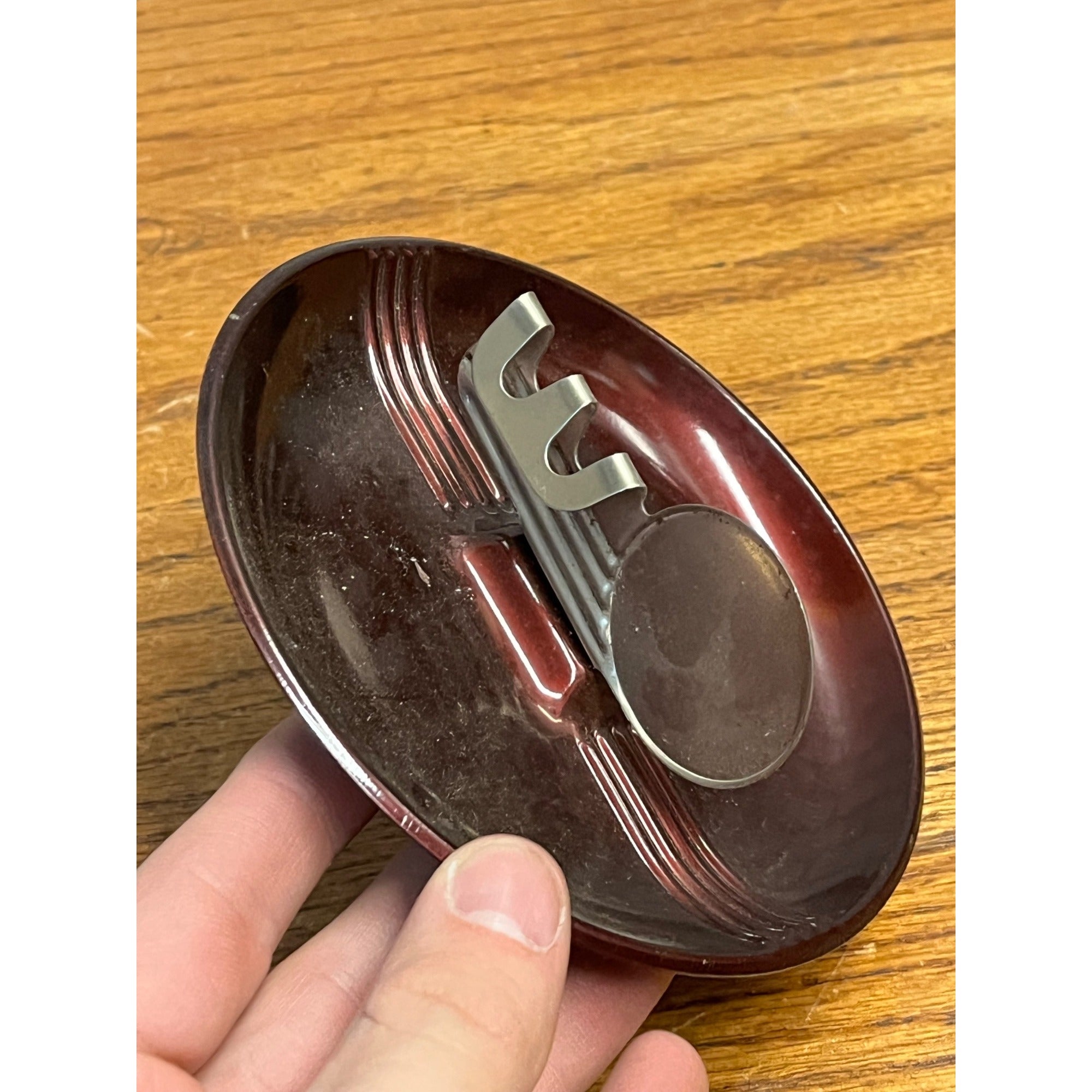 Vintage Milwaukee Bar Advertising Ashtray: Carl & Ozzie Fish & Chicken Fry