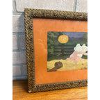 RARE Antique c.1905 Halloween Framed Litho Print "Boogie Man" by J.J. Austen