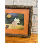 RARE Antique c.1905 Halloween Framed Litho Print "Boogie Man" by J.J. Austen