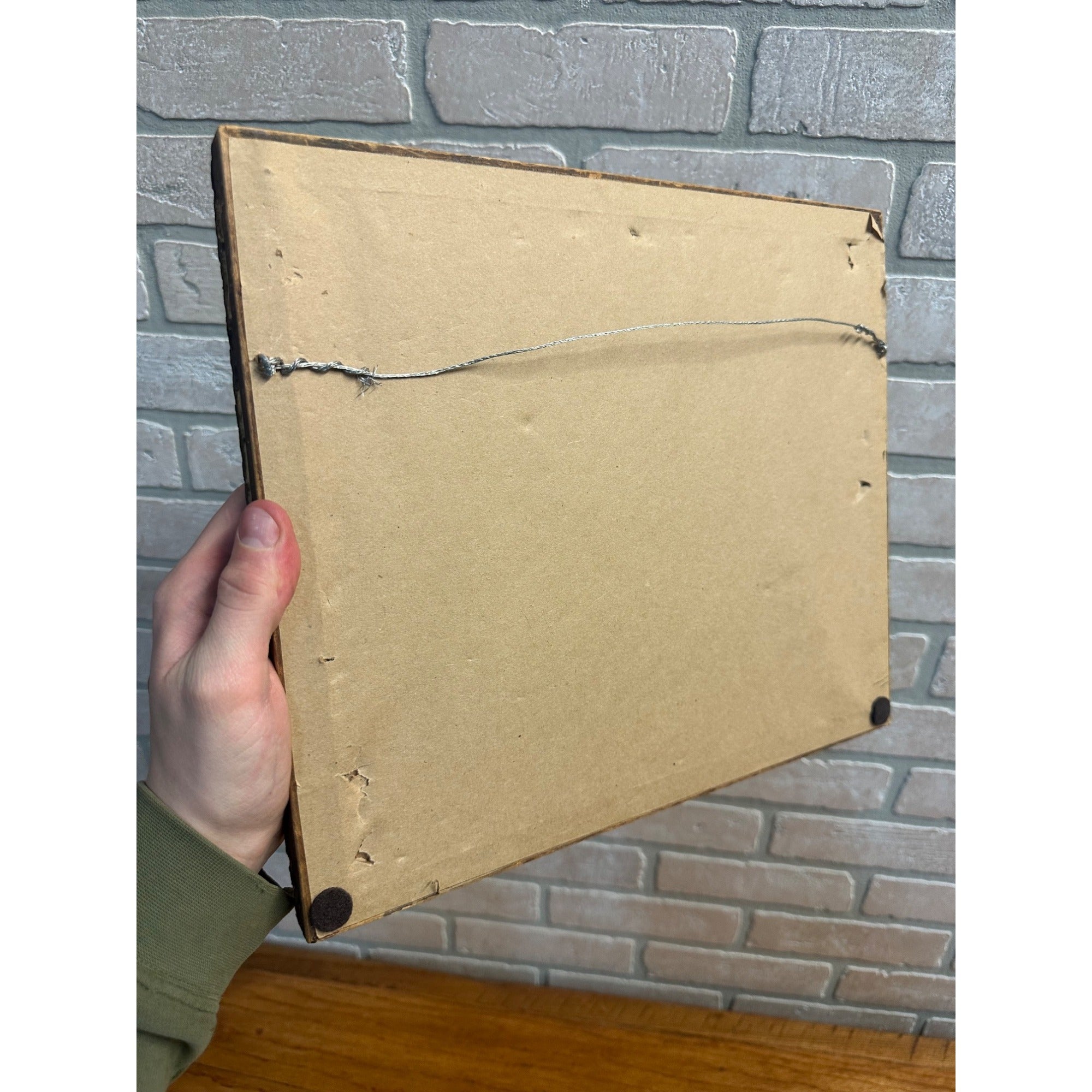 RARE Antique c.1905 Halloween Framed Litho Print "Boogie Man" by J.J. Austen