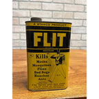 Vintage Flit Insecticide Empty 1 Quart Can Kills Moths Ants Flies Advertising