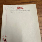 Vintage 1940s Pepsi Cola Advertising Stationary Letterhead Bottling Co. Kankakee IL