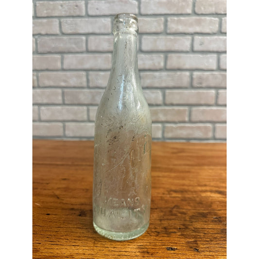 Pre-Pro Ernst Tosetti Brewing Co. Embossed Aqua Beer Bottle Chicago IL ILL