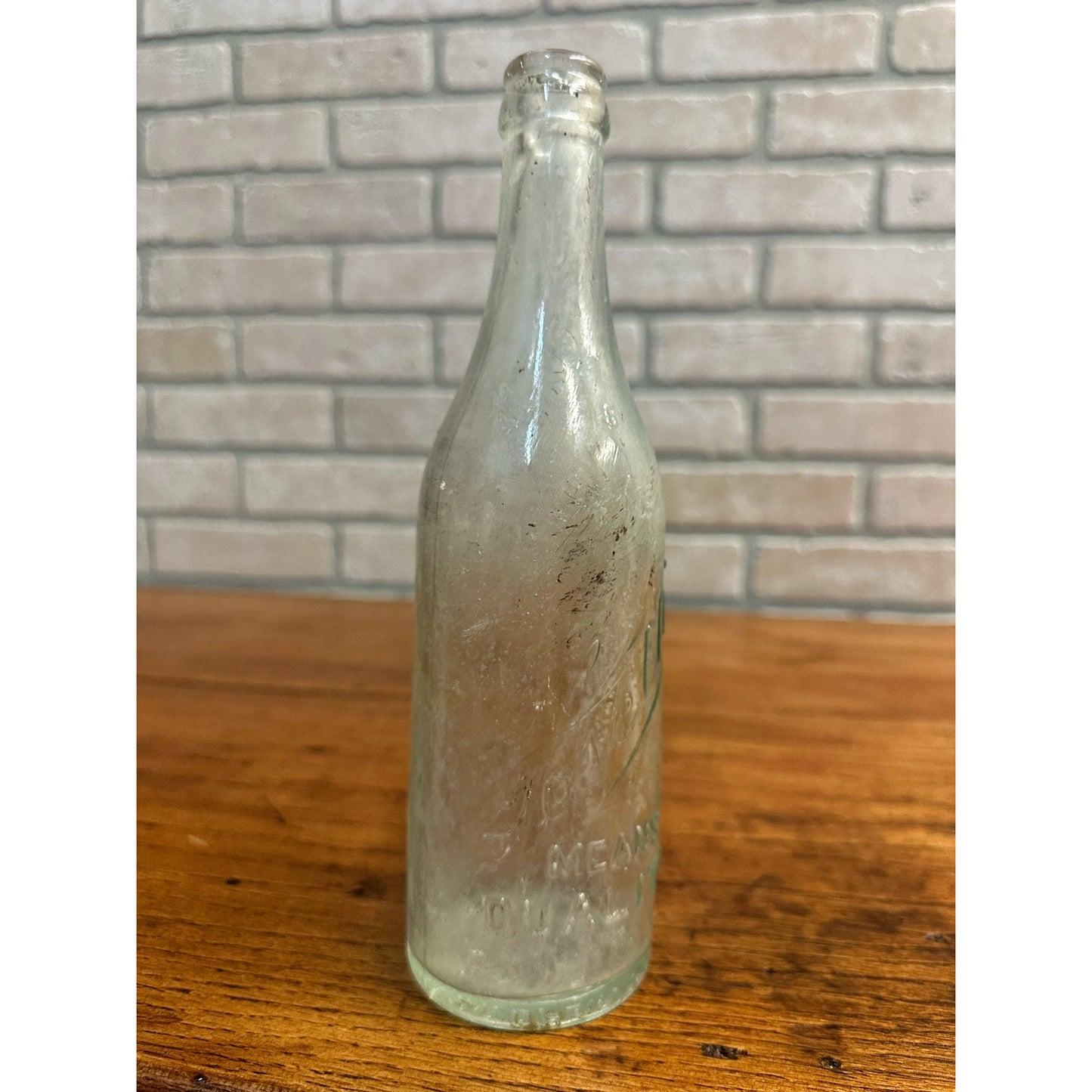 Pre-Pro Ernst Tosetti Brewing Co. Embossed Aqua Beer Bottle Chicago IL ILL