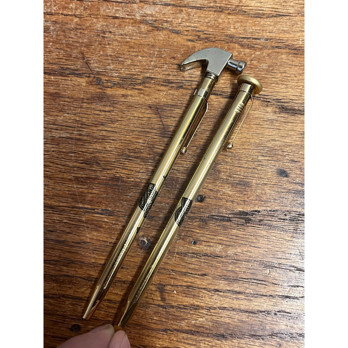 Vintage Chicago and North Western (C&NW) Hammer & Railroad Spike Pens B&B Department