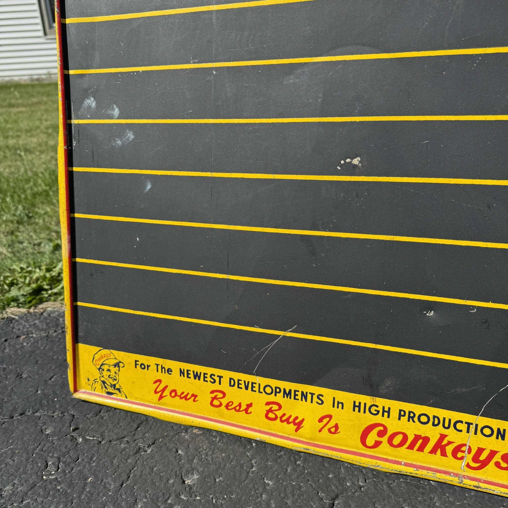 RARE Vintage Conkey's Feed Sign Poultry Farm Advertising Chalk Board