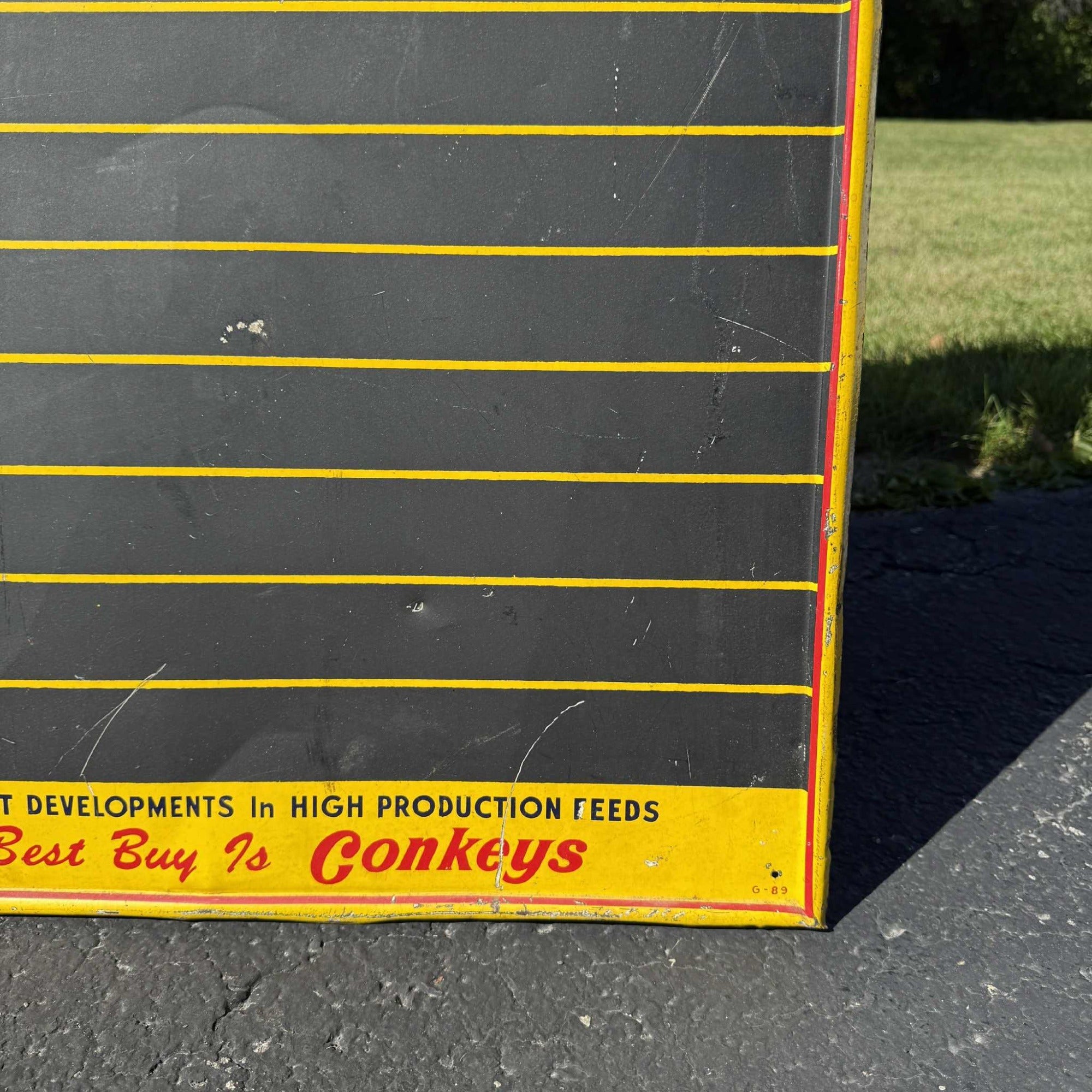 RARE Vintage Conkey's Feed Sign Poultry Farm Advertising Chalk Board