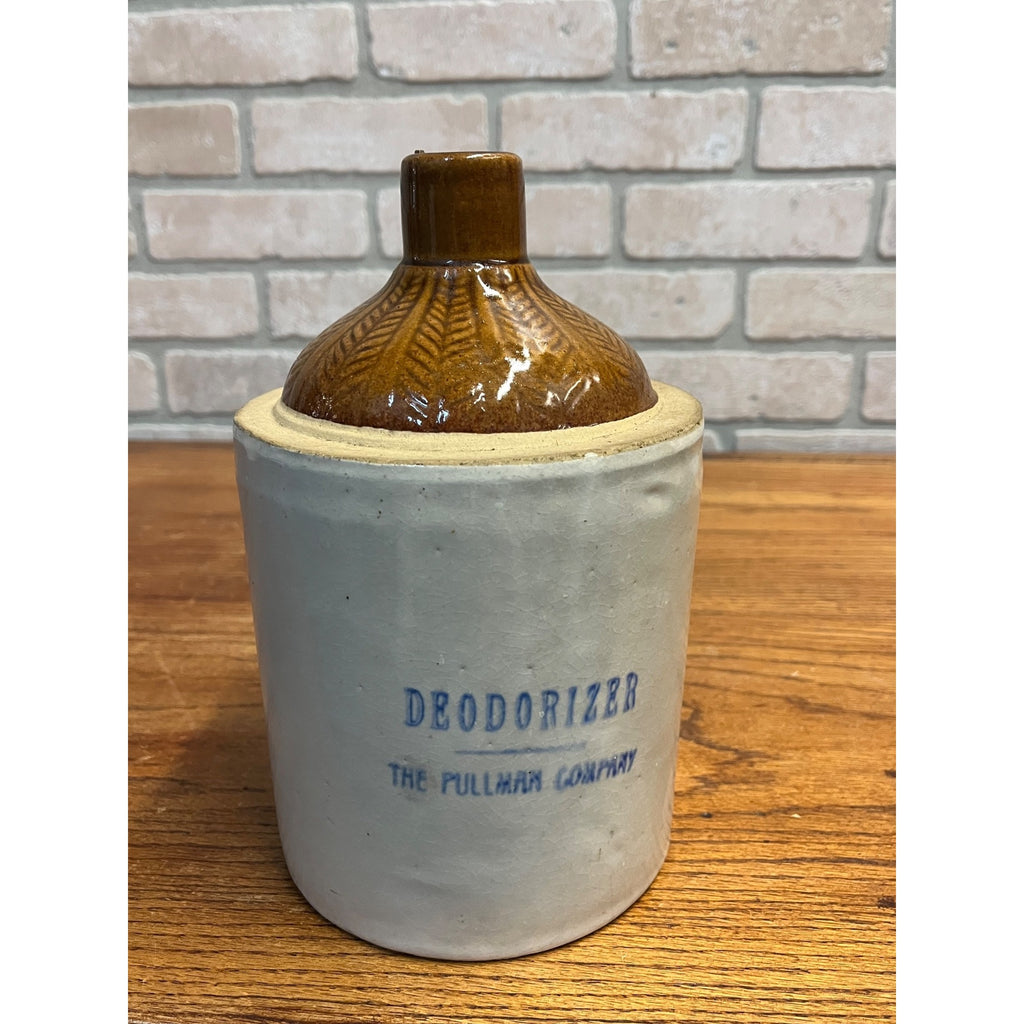 Vintage The Pullman Company Stoneware Deodorizer Pottery Jug Railroad Train
