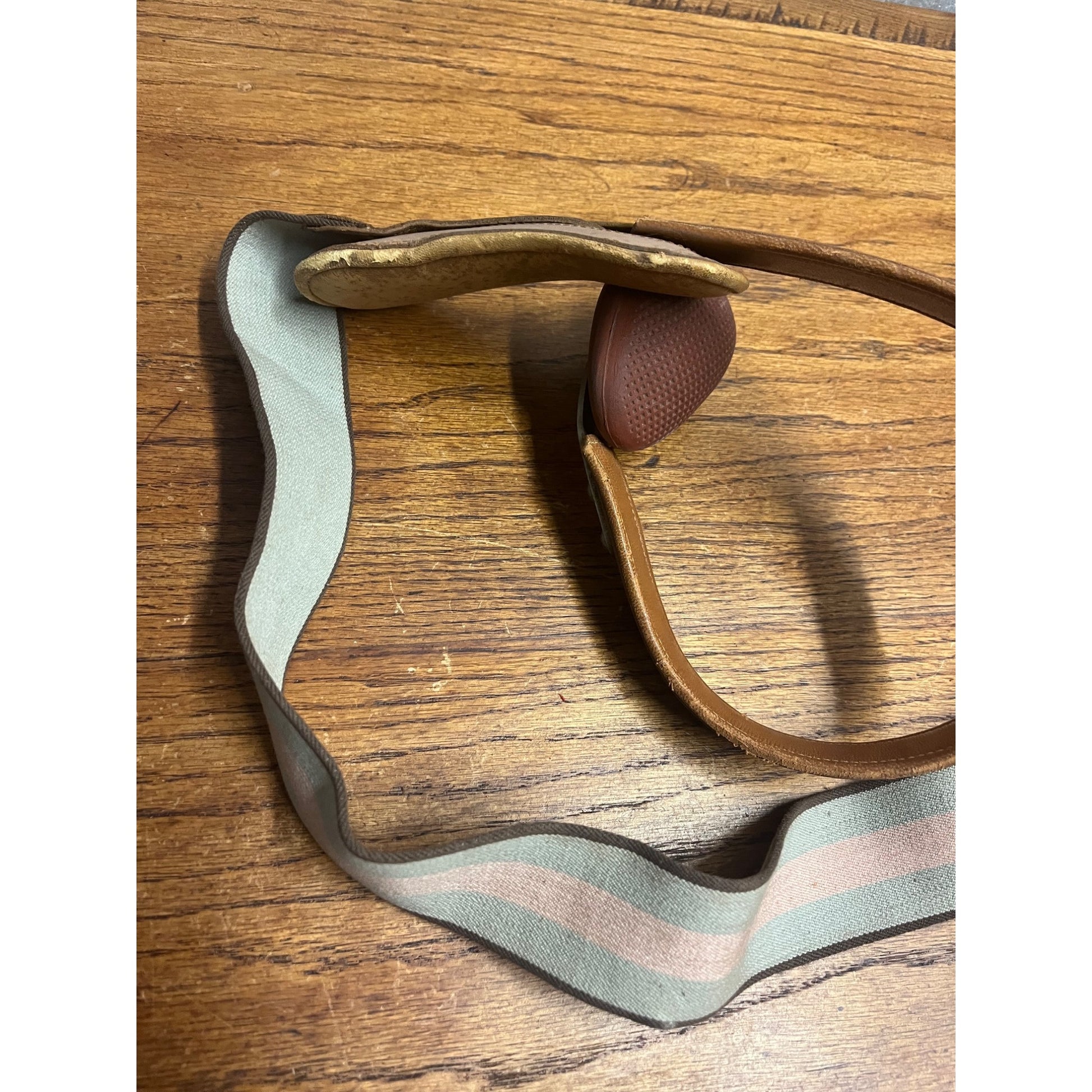 Antique Vintage Hernia Belt Medical Device Oddity Leather Ohio Truss Co. 1900s