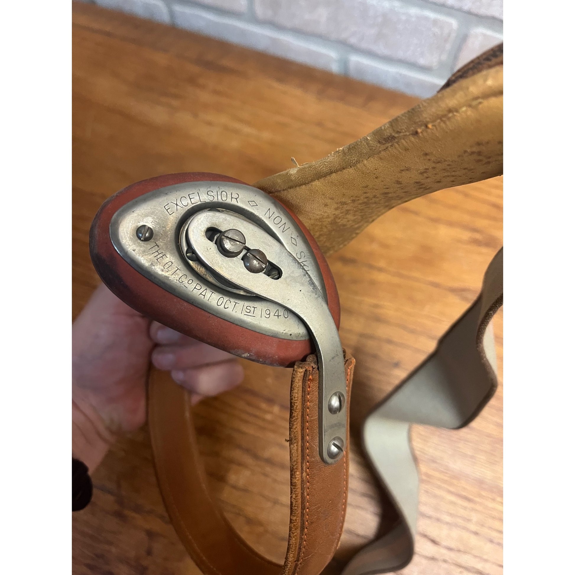 Antique Vintage Hernia Belt Medical Device Oddity Leather Ohio Truss Co. 1900s