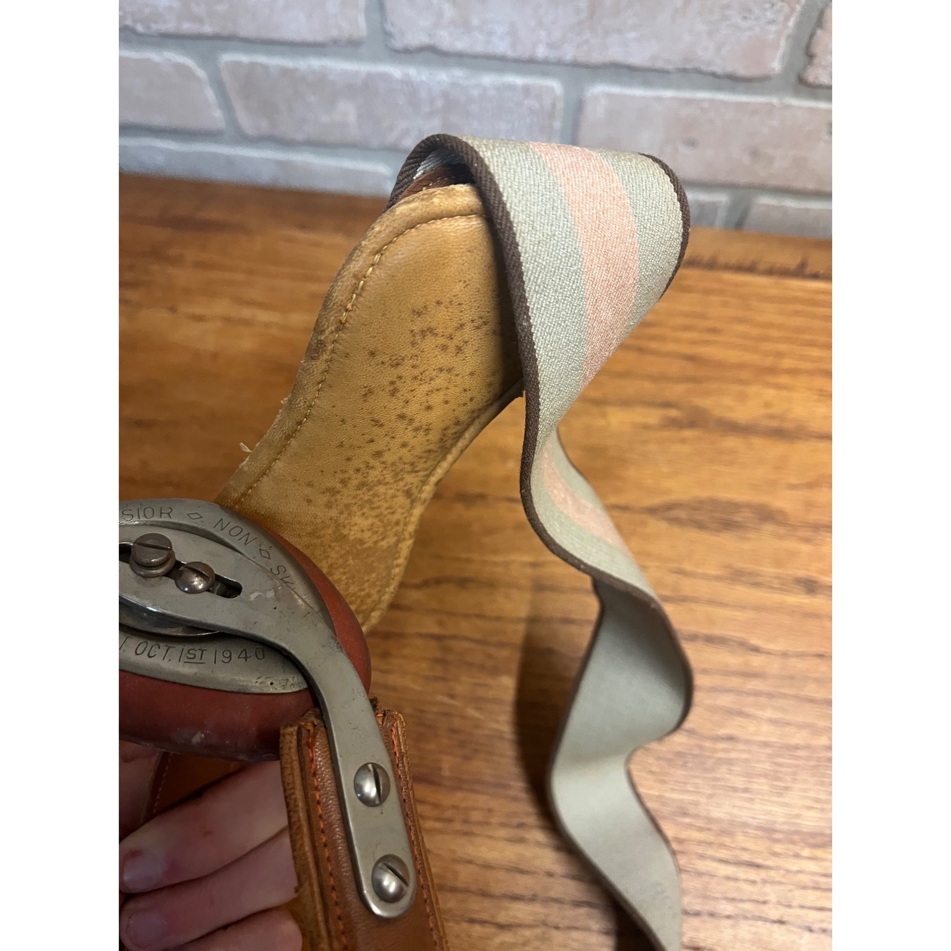 Antique Vintage Hernia Belt Medical Device Oddity Leather Ohio Truss Co. 1900s