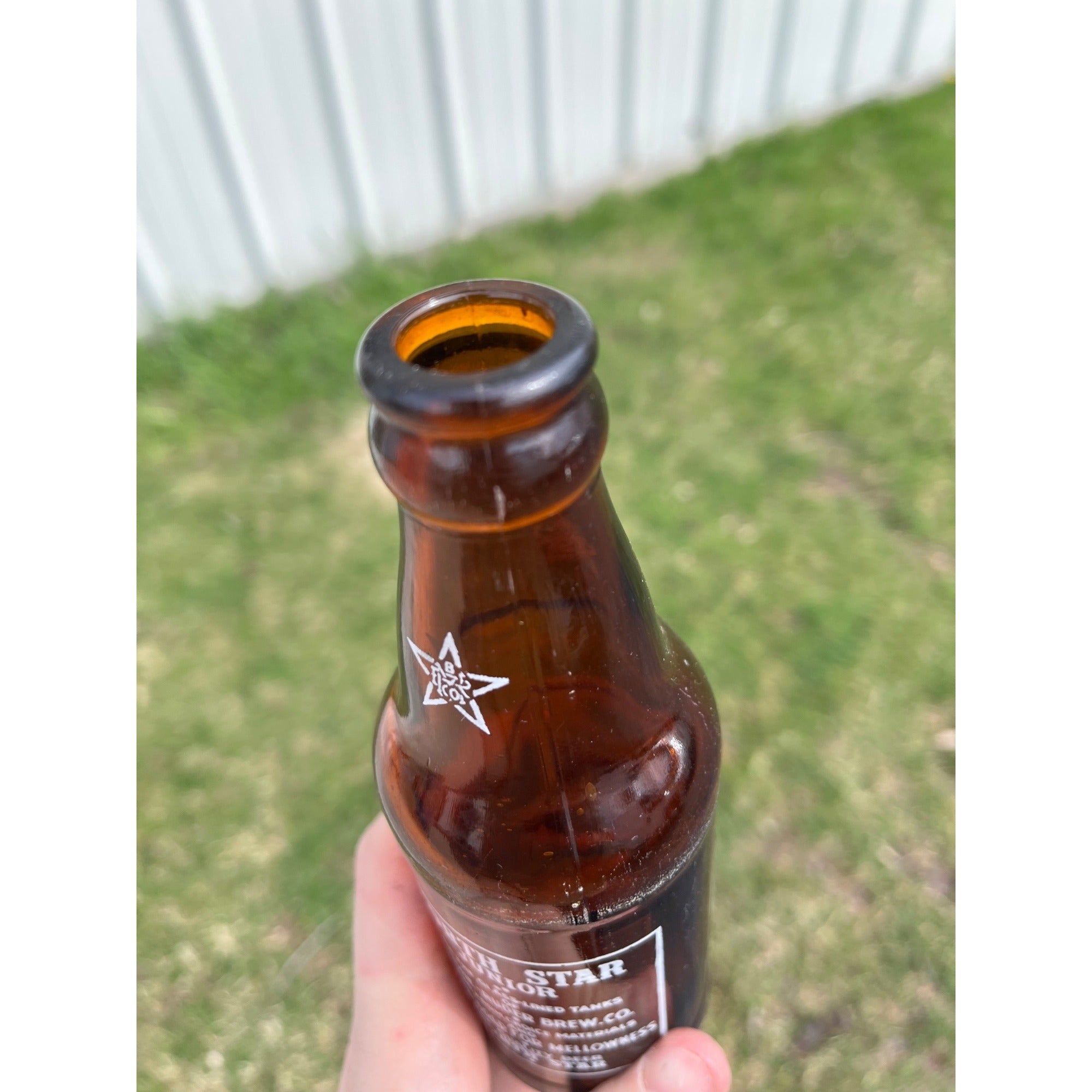 Vintage North Star Beer ACL Painted Amber Beer Bottle Wausau Wisconsin WI Wis
